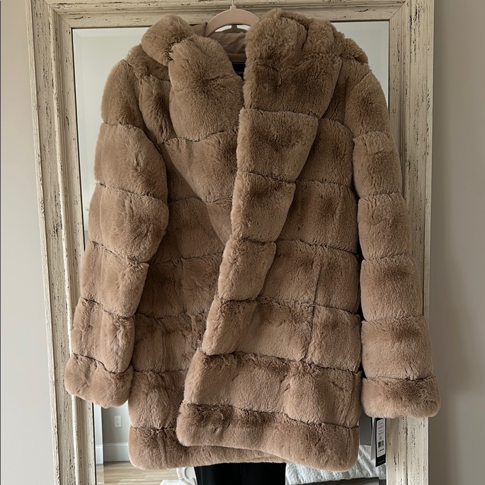 BCBG MAXAZRIA Faux Fur Coat